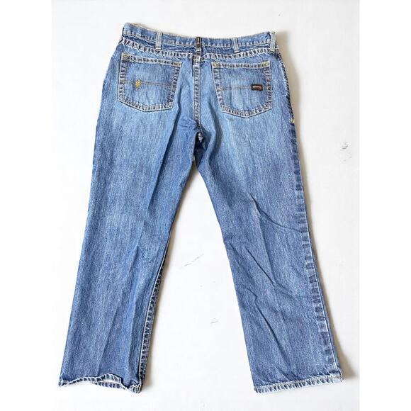 Ariat M4 Cat 2 Low-Rise Flame Resistant Bootcut Denim Jeans Men's Size 40X30 - Picture 9 of 11